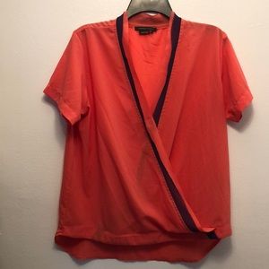 BCBG MAXAZRIA Orange blouse small